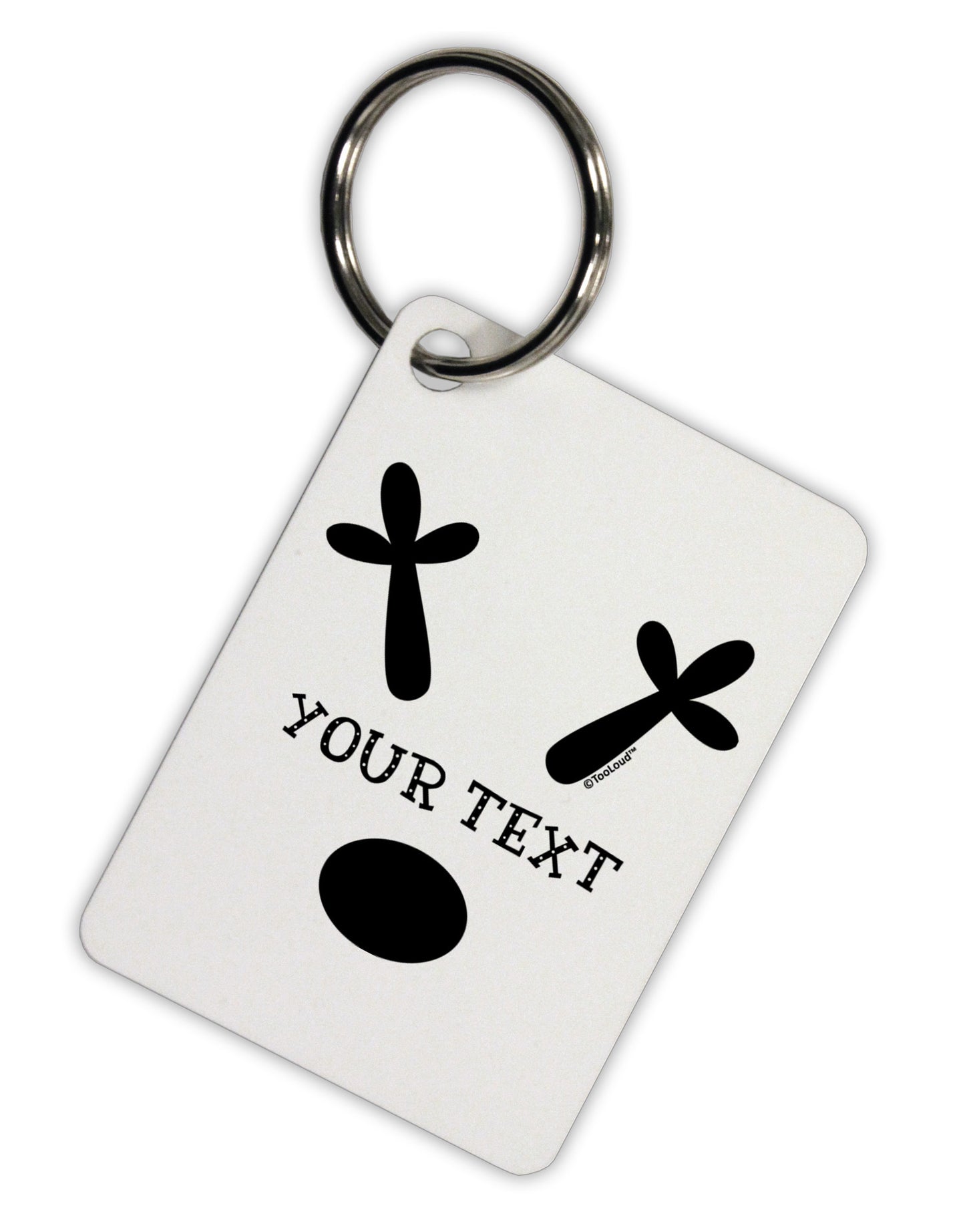 Personalized Matching Reindeer Family Design - Your Text Aluminum Keyring Tag-Keyring-TooLoud-White-Davson Sales