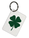 Lucky Four Leaf Clover St Patricks Day Aluminum Keyring Tag-Keyring-TooLoud-White-Davson Sales