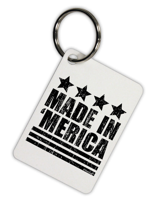 Made in Merica - Stars and Stripes Design Aluminum Keyring Tag-Keyring-TooLoud-White-Davson Sales