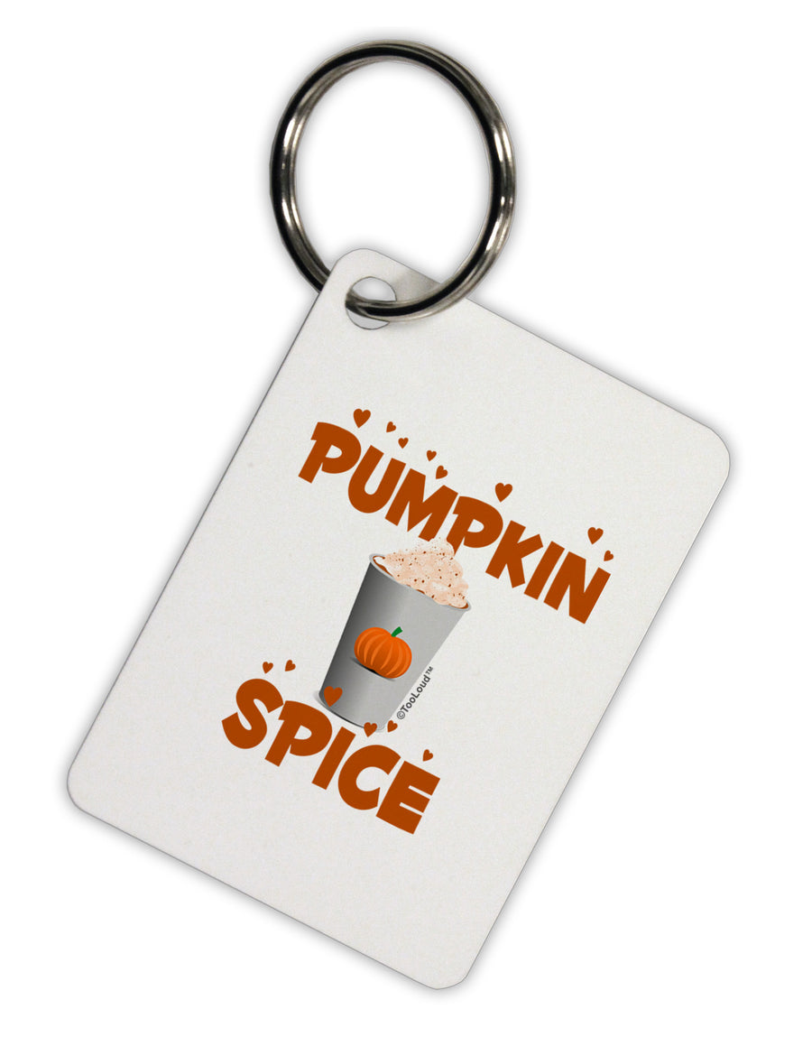 Pumpkin Spice Latte Hearts Aluminum Keyring Tag-Keyring-TooLoud-White-Davson Sales