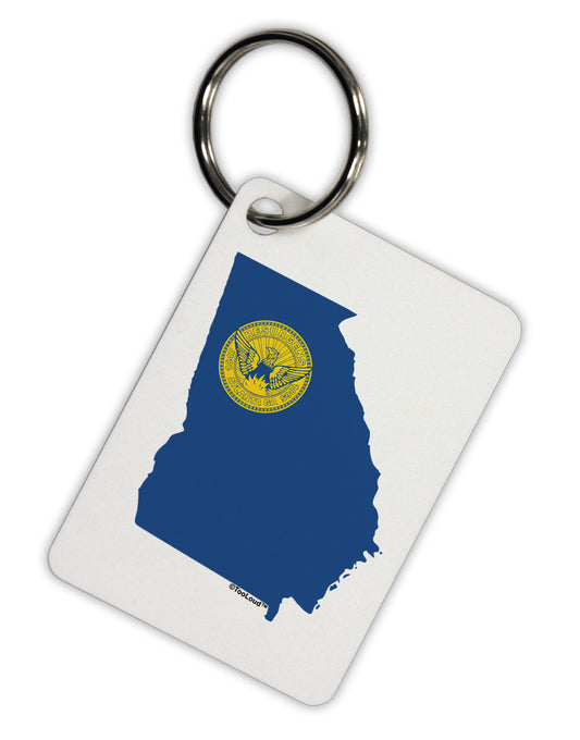 Atlanta Georgia Flag Aluminum Keyring Tag-Keyring-TooLoud-White-Davson Sales