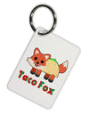 Cute Taco Fox Text Aluminum Keyring Tag-Keyring-TooLoud-White-Davson Sales