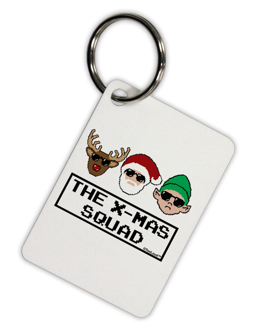 The X-mas Squad Text Aluminum Keyring Tag-Keyring-TooLoud-White-Davson Sales