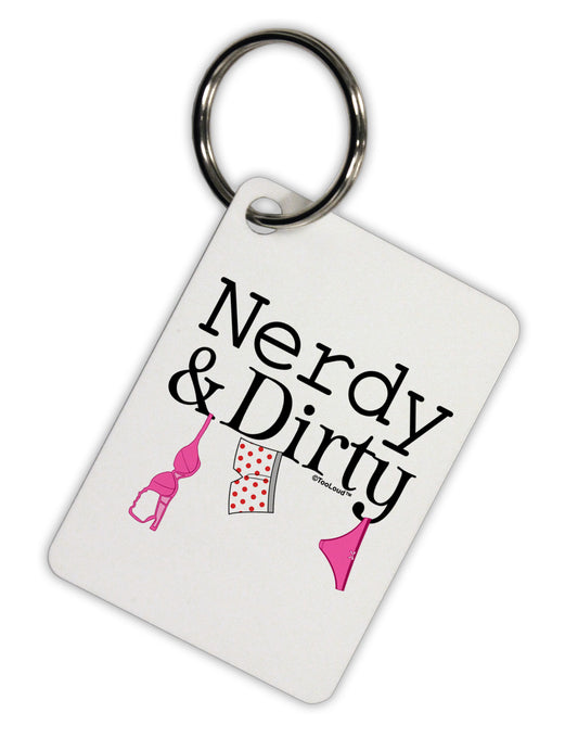Nerdy and Dirty Aluminum Keyring Tag by TooLoud-Keyring-TooLoud-White-Davson Sales