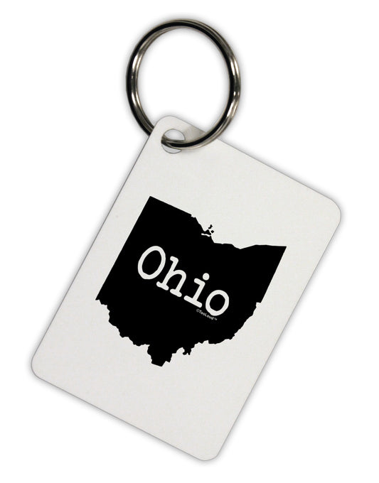 Ohio - United States Shape Aluminum Keyring Tag by TooLoud-Keyring-TooLoud-White-Davson Sales