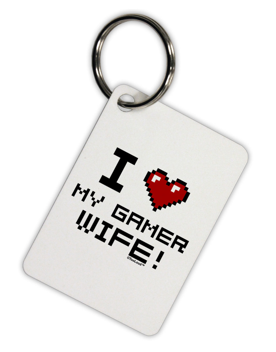 I Heart My Gamer Wife Aluminum Keyring Tag-Keyring-TooLoud-White-Davson Sales