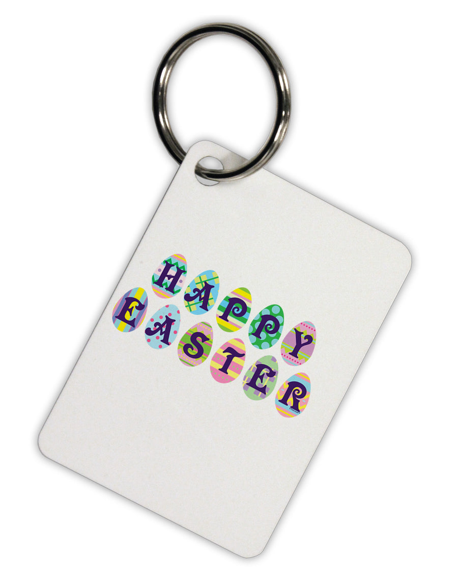 Easter Eggs Happy Easter Aluminum Keyring Tag-Keyring-TooLoud-White-Davson Sales