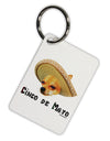 Chihuahua Dog with Sombrero - Cinco de Mayo Aluminum Keyring Tag by TooLoud-Keyring-TooLoud-White-Davson Sales