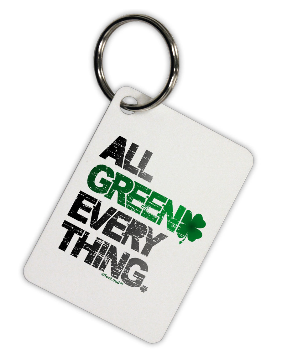 All Green Everything Distressed Aluminum Keyring Tag-Keyring-TooLoud-White-Davson Sales