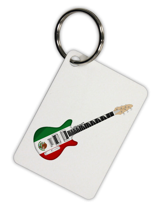 Mexican Flag Guitar Design Aluminum Keyring Tag by TooLoud-Keyring-TooLoud-White-Davson Sales