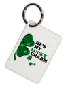 He's My Lucky Charm - Right Aluminum Keyring Tag-Keyring-TooLoud-White-Davson Sales