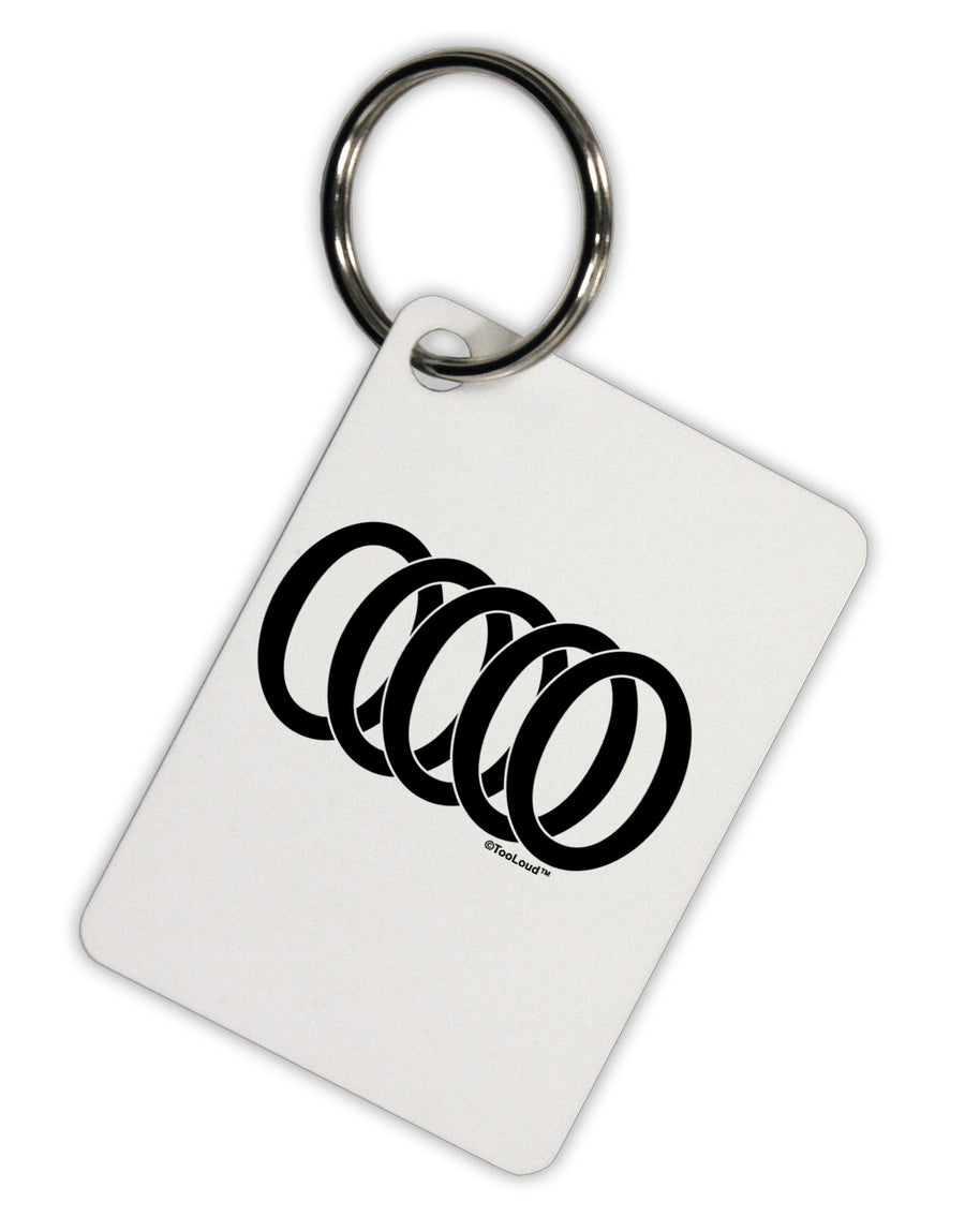 Five Golden Rings Aluminum Keyring Tag-Keyring-TooLoud-White-Davson Sales