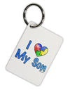 I Heart My Son - Autism Awareness Aluminum Keyring Tag by TooLoud-Keyring-TooLoud-White-Davson Sales