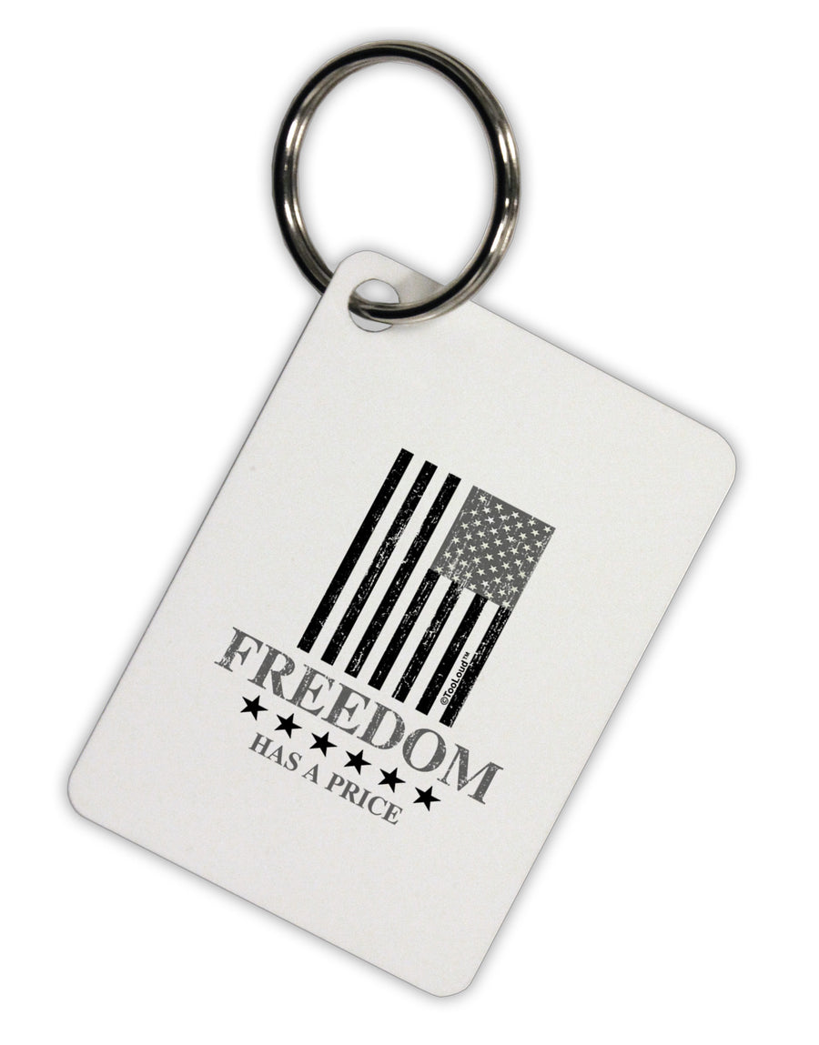 Freedom Flag BnW Aluminum Keyring Tag-Keyring-TooLoud-White-Davson Sales