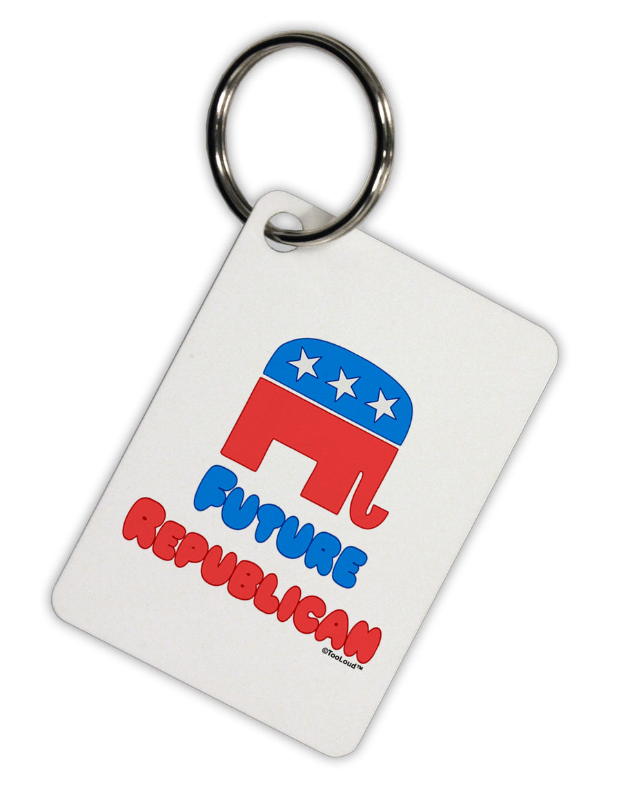 Future Republican Aluminum Keyring Tag-Keyring-TooLoud-White-Davson Sales