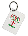 No Happy Holidays&#44; Merry Christmas Aluminum Keyring Tag-Keyring-TooLoud-White-Davson Sales