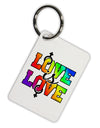 Love Is Love Lesbian Pride Aluminum Keyring Tag-Keyring-TooLoud-White-Davson Sales