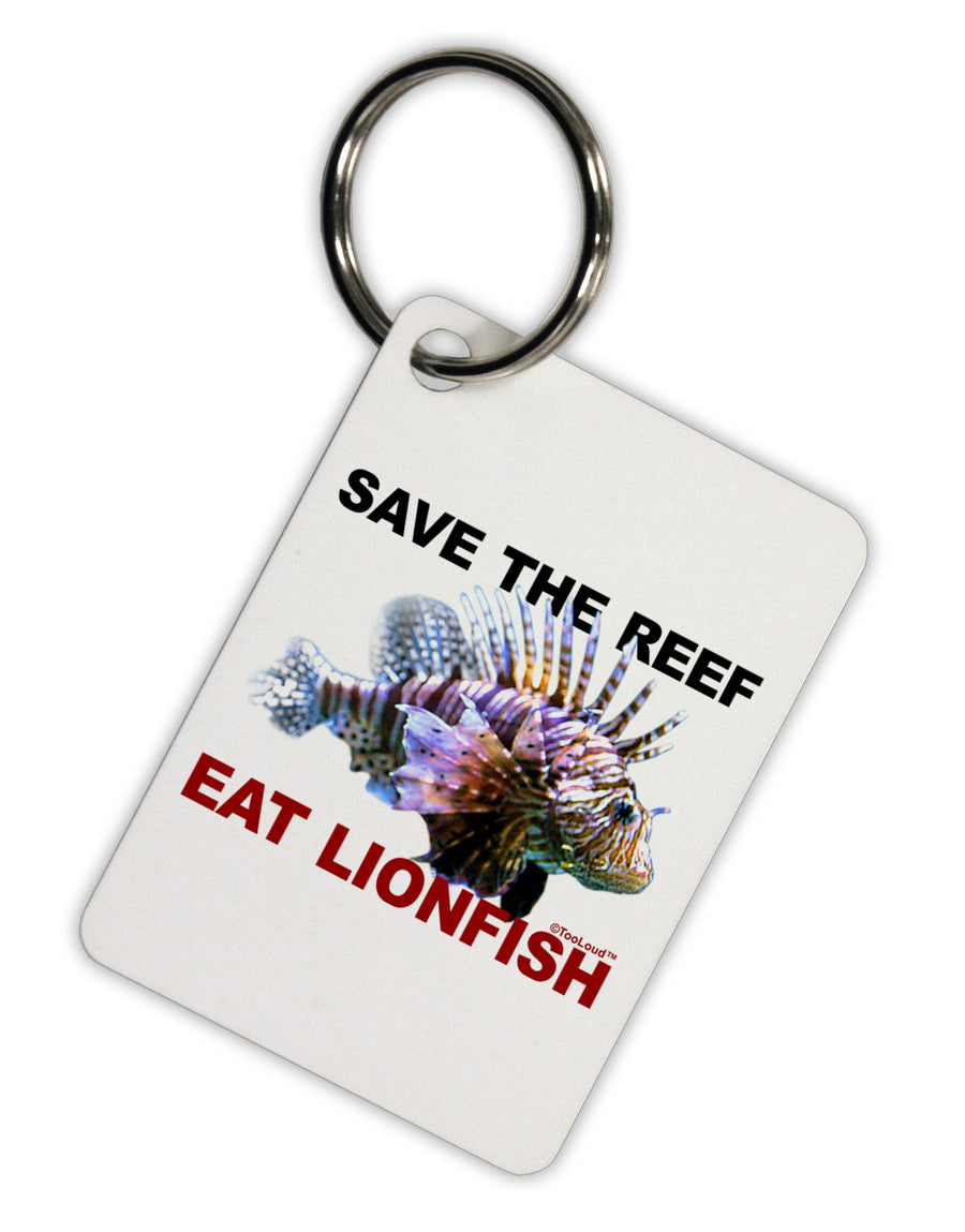 Save the Reef - Eat Lionfish Aluminum Keyring Tag-Keyring-TooLoud-White-Davson Sales