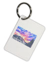 CO Rainbow Sunset Watercolor Text Aluminum Keyring Tag-Keyring-TooLoud-White-Davson Sales