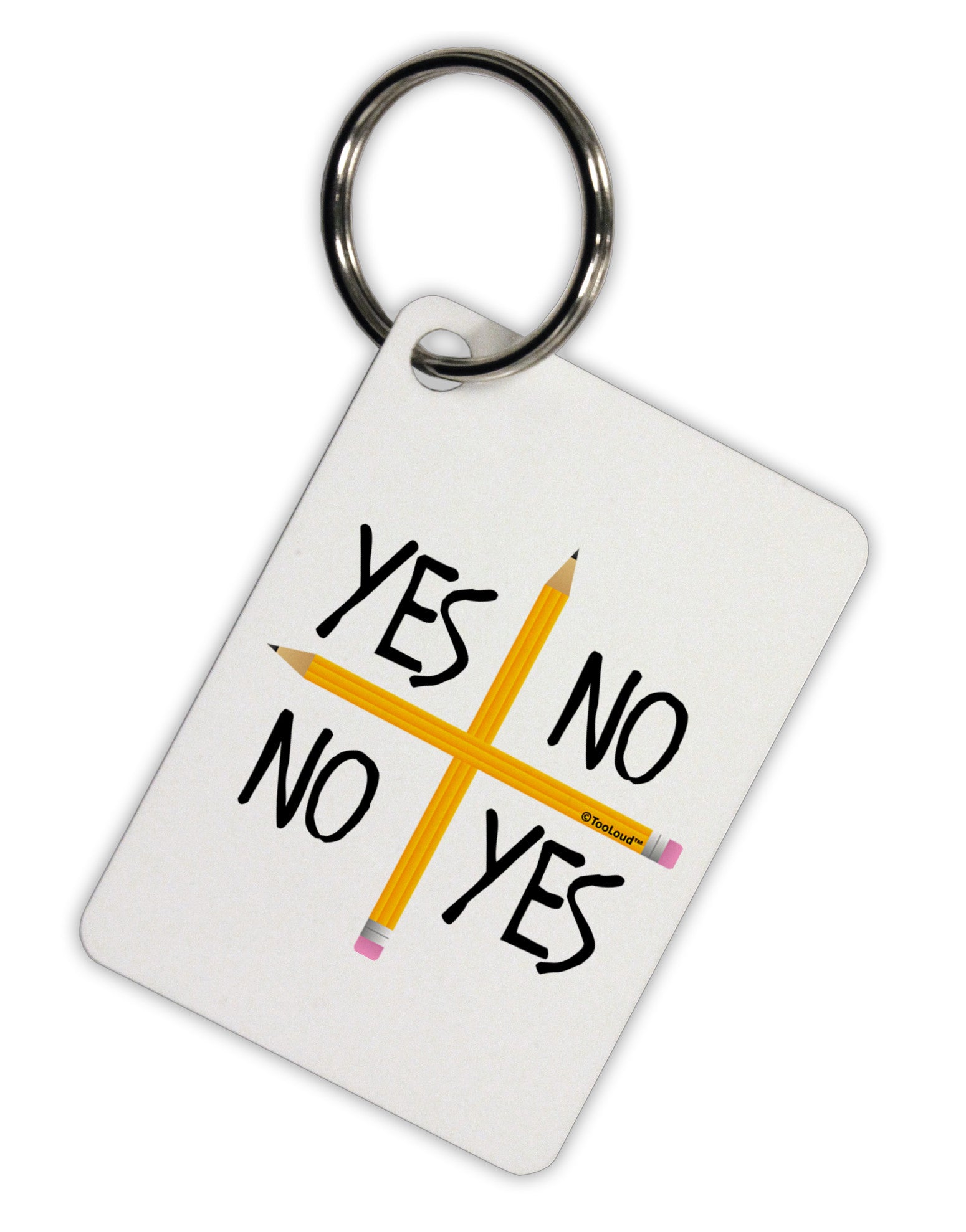 Charlie Charlie Challenge Aluminum Keyring Tag-Keyring-TooLoud-White-Davson Sales