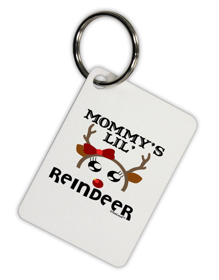 Mommy's Lil Reindeer Girl Aluminum Keyring Tag-Keyring-TooLoud-White-Davson Sales