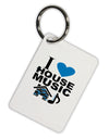 I Love House Blue Aluminum Keyring Tag-Keyring-TooLoud-White-Davson Sales