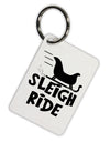Sleigh Ride BnW Aluminum Keyring Tag-Keyring-TooLoud-White-Davson Sales