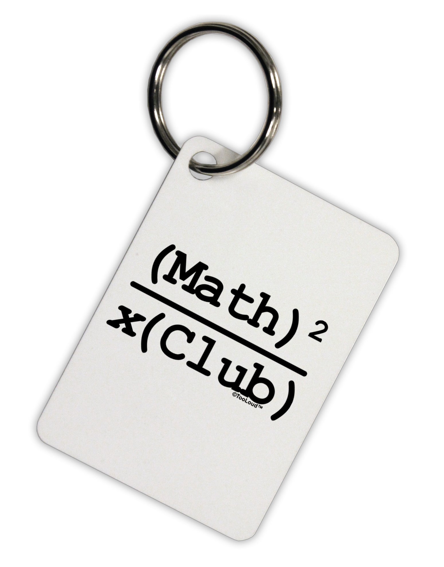 Math Club Aluminum Keyring Tag by TooLoud-Keyring-TooLoud-White-Davson Sales