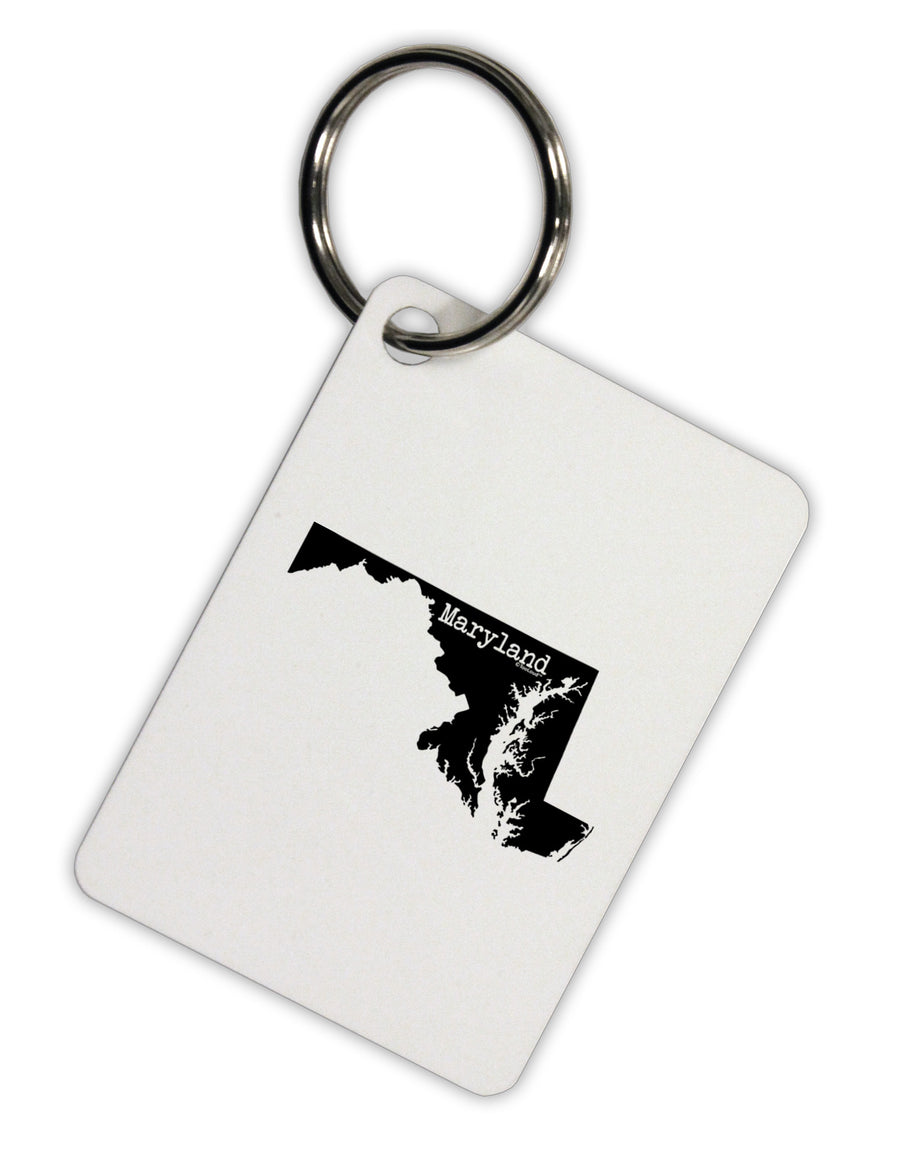 Maryland - United States Shape Aluminum Keyring Tag-Keyring-TooLoud-White-Davson Sales