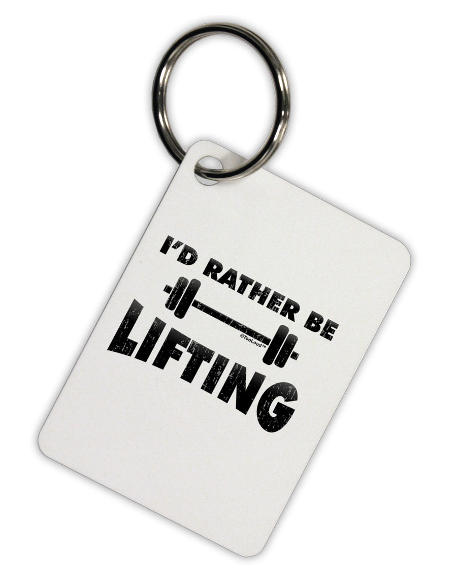 I'd Rather Be Lifting Aluminum Keyring Tag-Keyring-TooLoud-White-Davson Sales