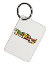 Fruity Text Aluminum Keyring Tag-Keyring-TooLoud-White-Davson Sales