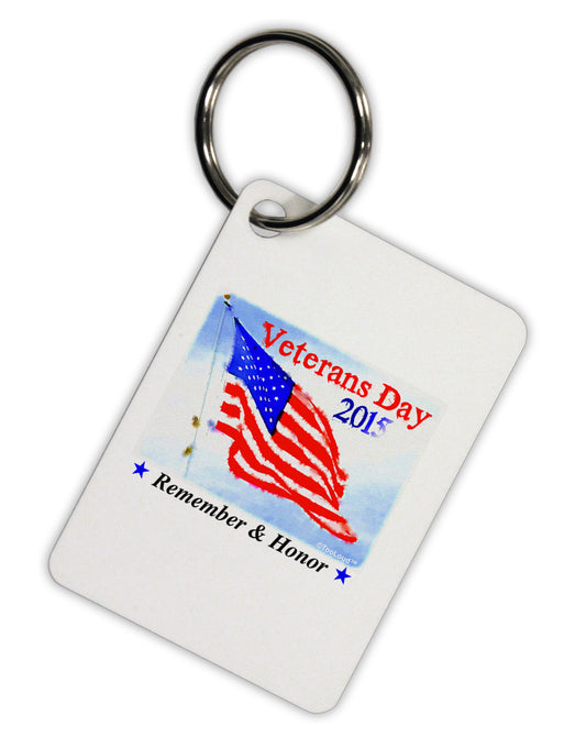 Veterans Day 2015 WaterColor Aluminum Keyring Tag-Keyring-TooLoud-White-Davson Sales