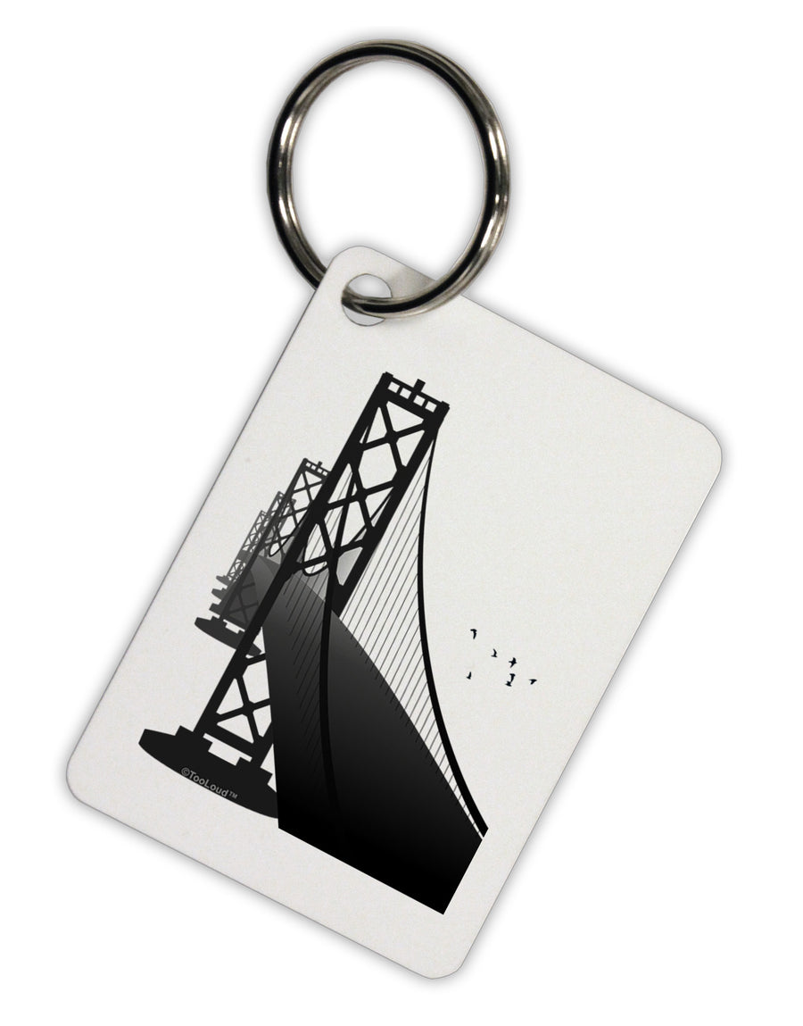 San Francisco Bay Bridge Aluminum Keyring Tag-Keyring-TooLoud-White-Davson Sales