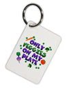 Only Veggies On My Plate Aluminum Keyring Tag-Keyring-TooLoud-White-Davson Sales