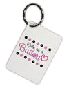 Cute As A Button Aluminum Keyring Tag-Keyring-TooLoud-White-Davson Sales