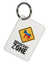 Democrat Zone Aluminum Keyring Tag-Keyring-TooLoud-White-Davson Sales