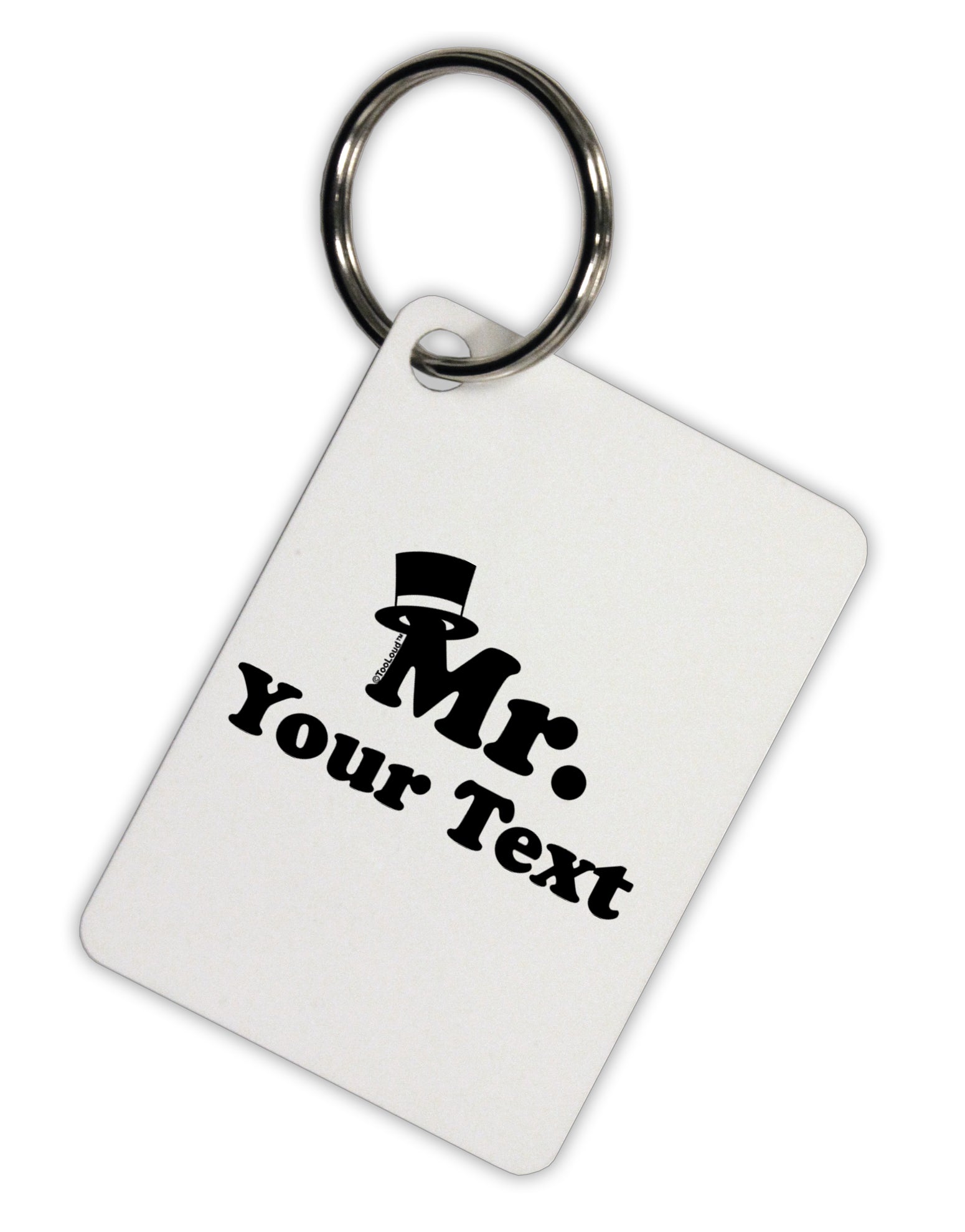 Personalized Mr Classy Aluminum Keyring Tag by TooLoud-Keyring-TooLoud-White-Davson Sales