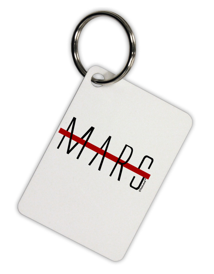 Planet Mars Text Only Aluminum Keyring Tag-Keyring-TooLoud-White-Davson Sales