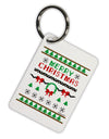 Merry Christmas Ugly Christmas Sweater Aluminum Keyring Tag-Keyring-TooLoud-White-Davson Sales