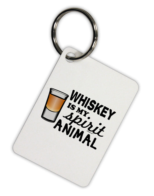 TooLoud Whiskey Is My Spirit Animal Aluminum Keyring Tag-Keyring-TooLoud-White-Davson Sales