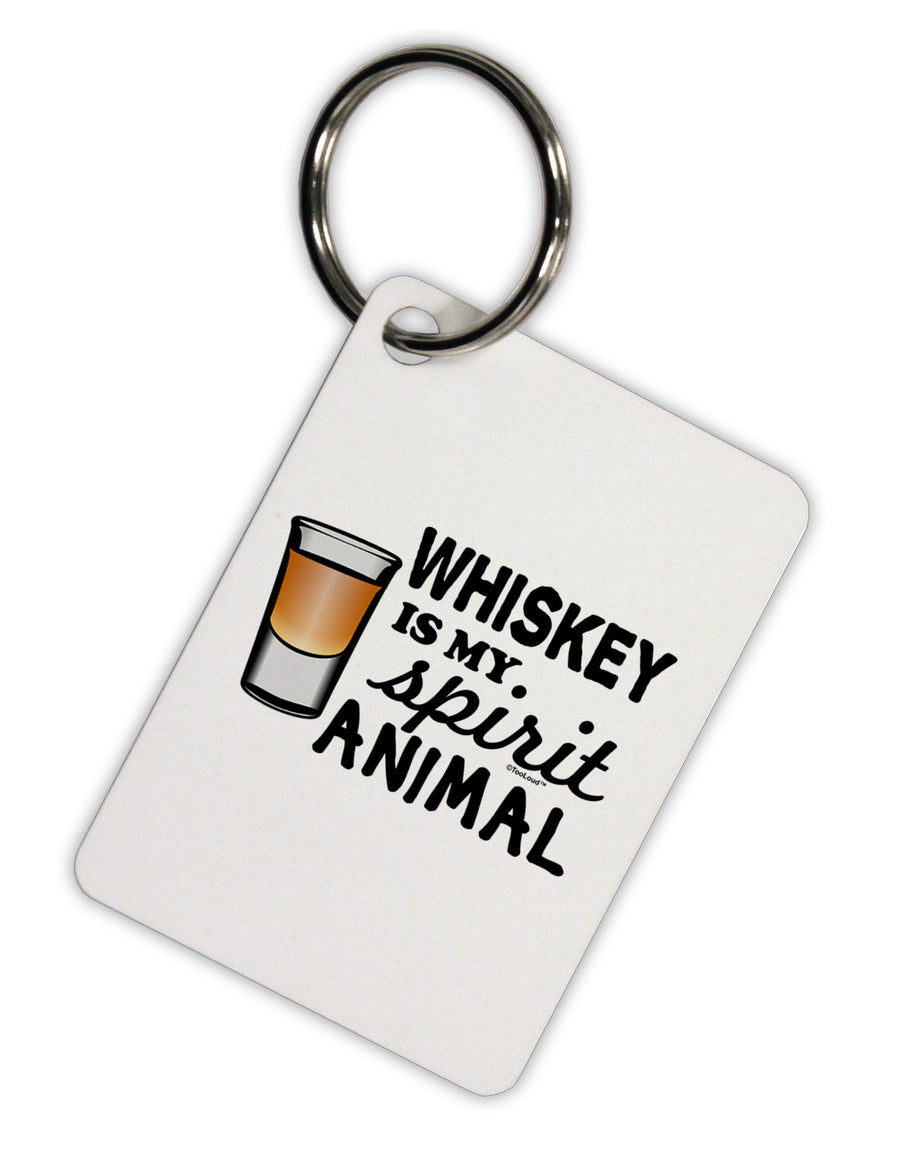 TooLoud Whiskey Is My Spirit Animal Aluminum Keyring Tag-Keyring-TooLoud-White-Davson Sales