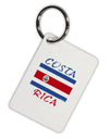 Costa Rica Flag Aluminum Keyring Tag-Keyring-TooLoud-White-Davson Sales