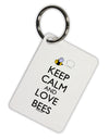 Keep Calm and Love Bees Color Aluminum Keyring Tag-Keyring-TooLoud-White-Davson Sales