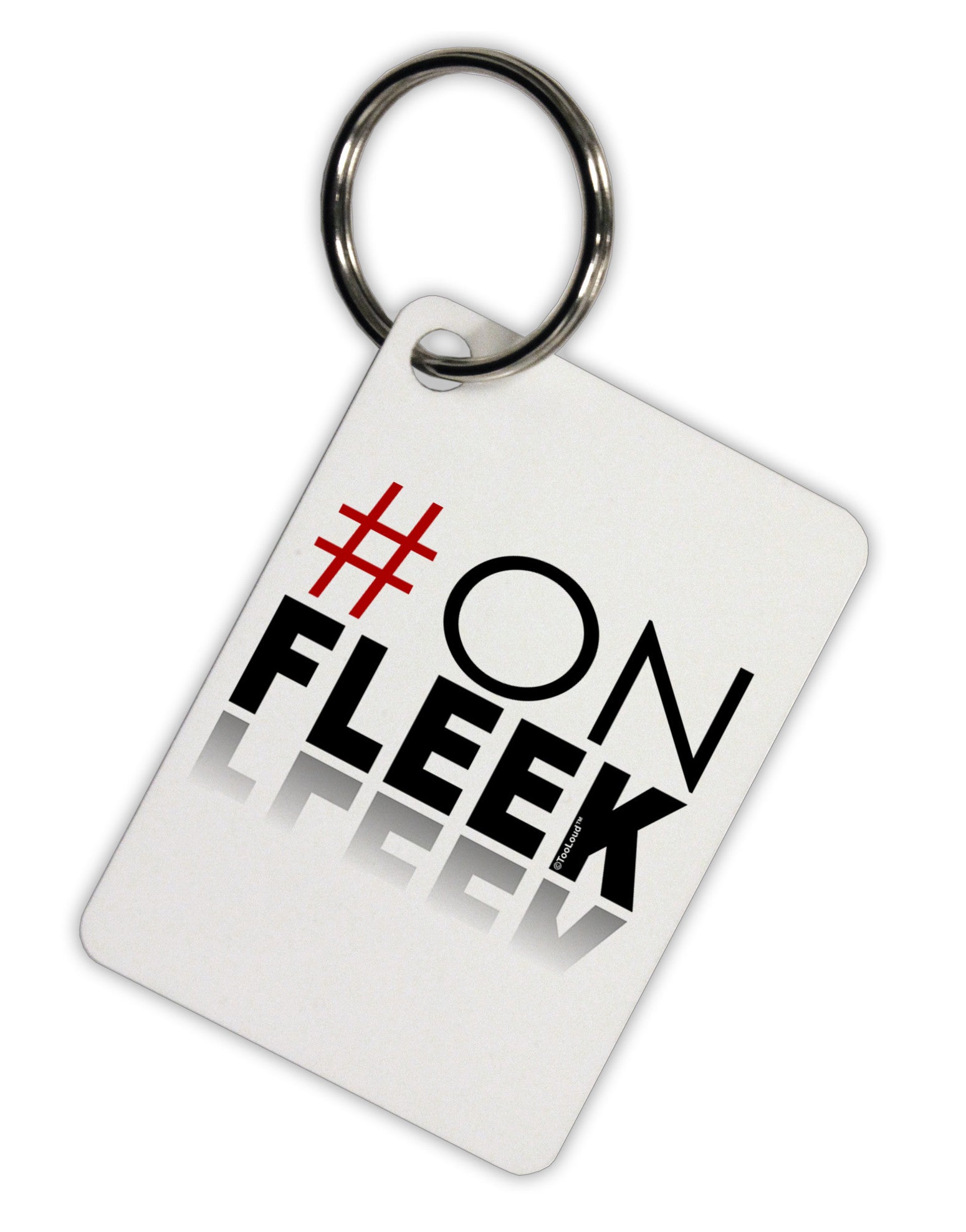 Hashtag On Fleek Aluminum Keyring Tag-Keyring-TooLoud-White-Davson Sales