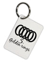 Five Golden Rings Text Aluminum Keyring Tag-Keyring-TooLoud-White-Davson Sales