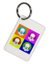 Clown Face Pop Art Aluminum Keyring Tag-Keyring-TooLoud-White-Davson Sales