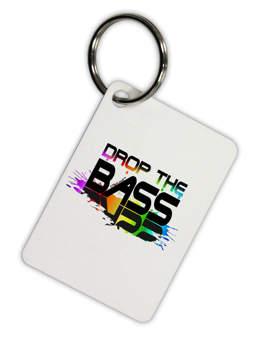 Paint Drop The Bass Aluminum Keyring Tag-Keyring-TooLoud-White-Davson Sales