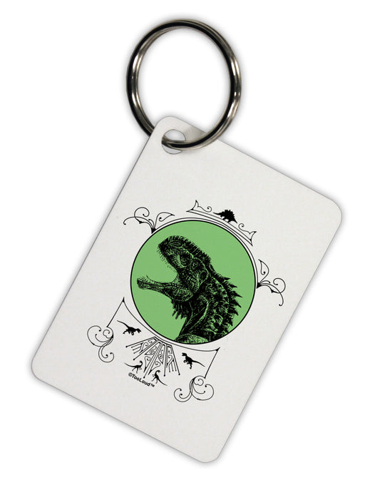 Jurassic Dinosaur Face Aluminum Keyring Tag by TooLoud-Keyring-TooLoud-White-Davson Sales