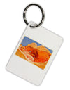 Desert Landscape Watercolor Aluminum Keyring Tag-Keyring-TooLoud-White-Davson Sales