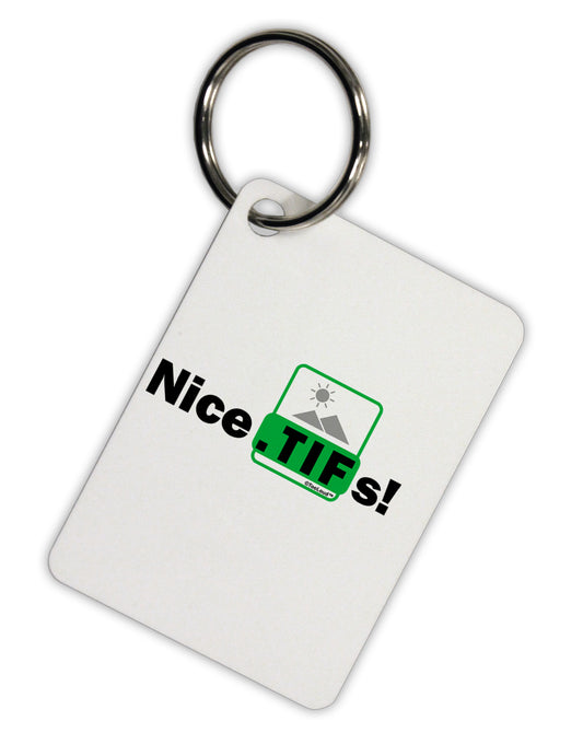 Nice Tifs Aluminum Keyring Tag by TooLoud-Keyring-TooLoud-White-Davson Sales